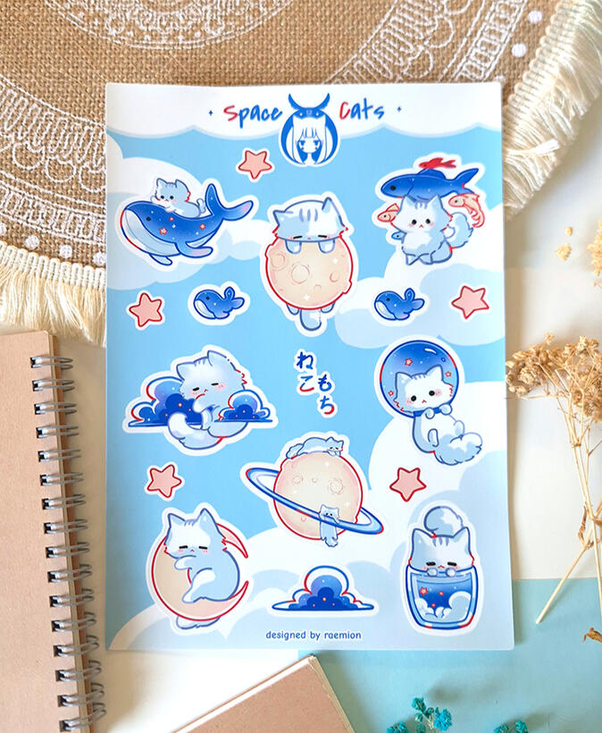Stickersheet "Space Cat"